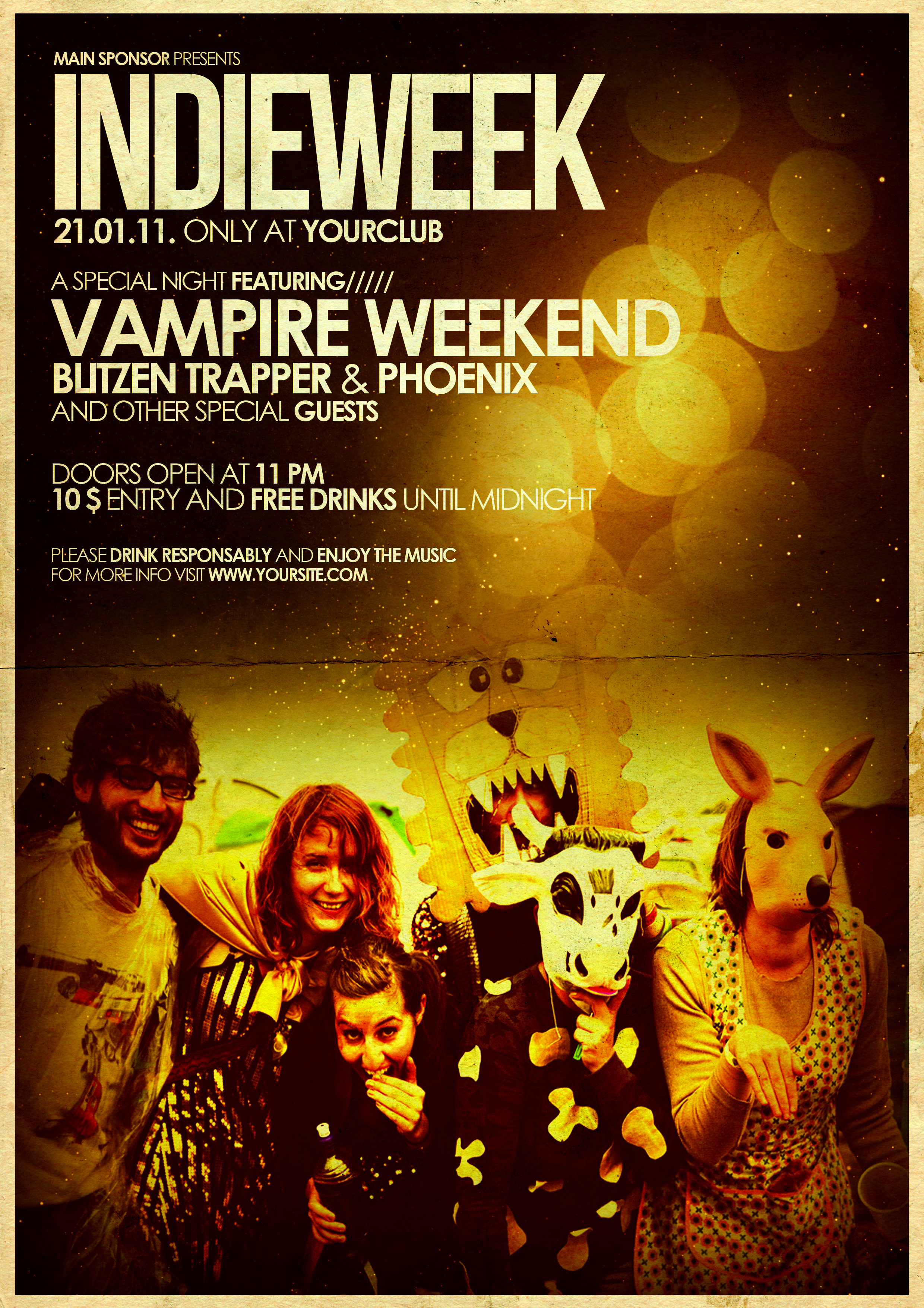 Indie Video Game Flyer Orange